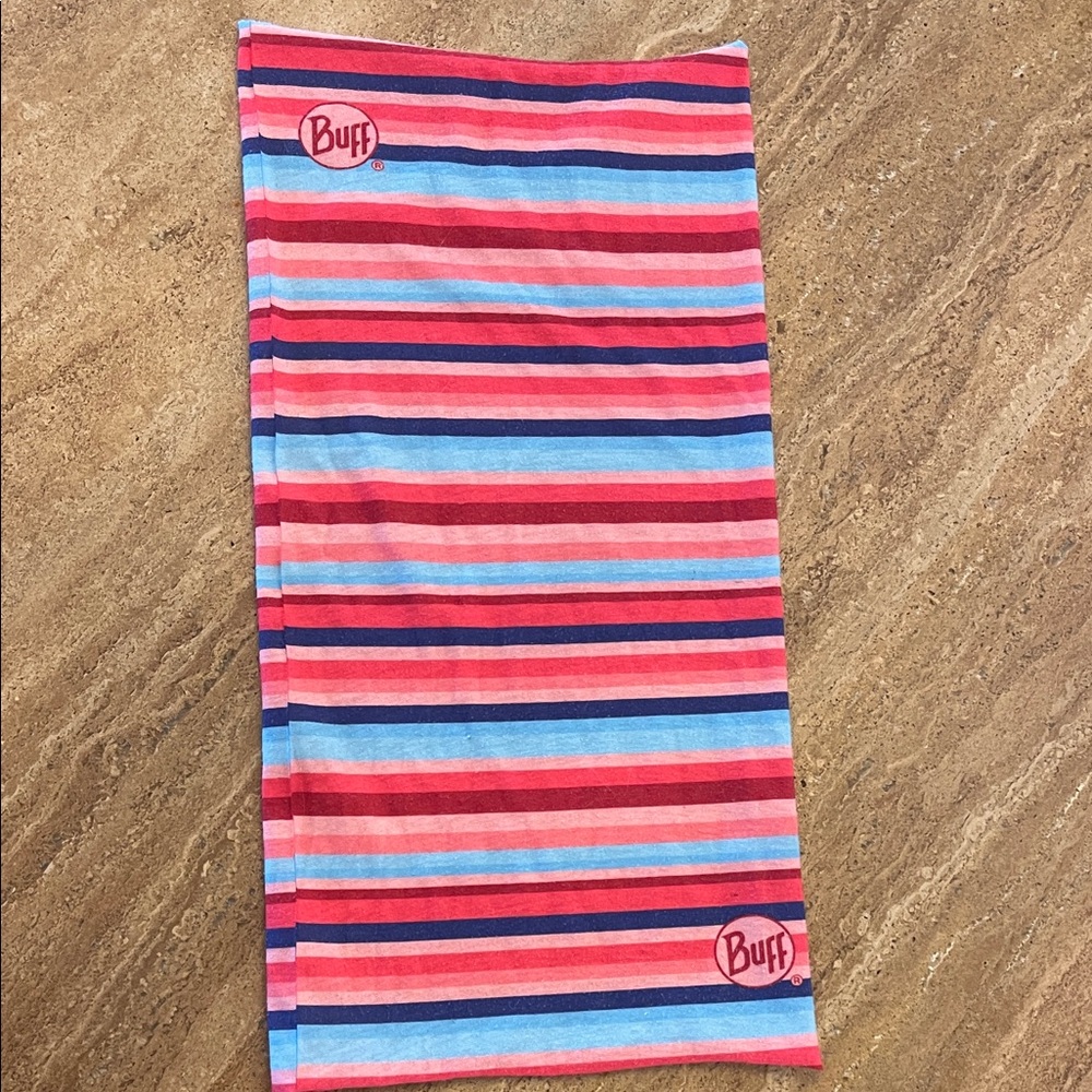 Buff Multicolor Striped Headwear